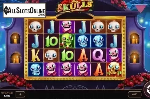Reel screen. Skulls from Blueprint