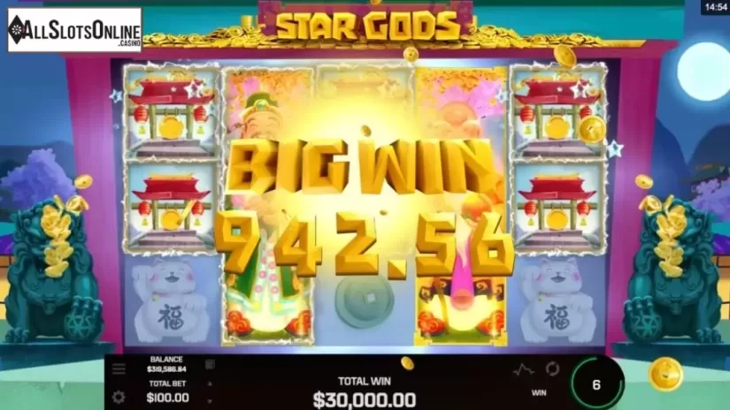 Big Win. Star Gods from Golden Rock Studios