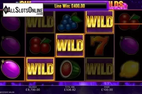Win Screen. Super Hot Mystery Wilds from Inspired Gaming