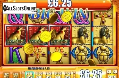 Big Win screen. Temptation Queen from WMS