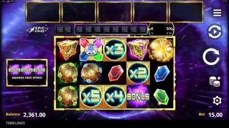 Timelines slot screenshot 1