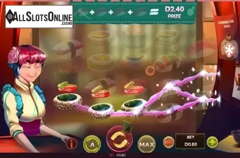 Win screen. Tomoe's Sushi Bar from Triple Cherry