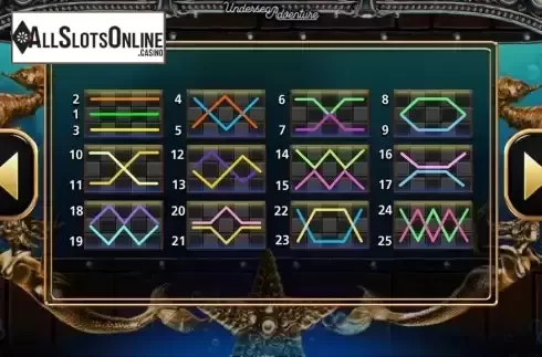 Paylines screen