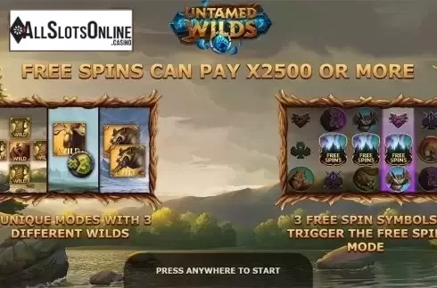 Intro screen. Untamed Wilds from Yggdrasil