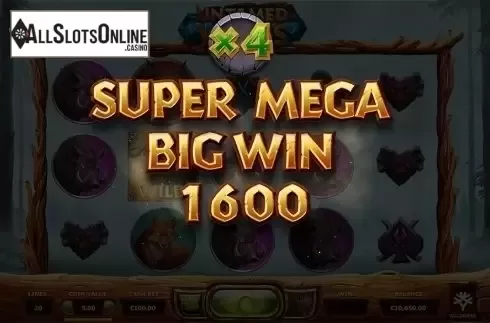 Big win screen. Untamed Wilds from Yggdrasil