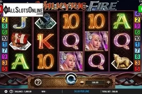 Reels screen. Valkyrie Fire from Barcrest
