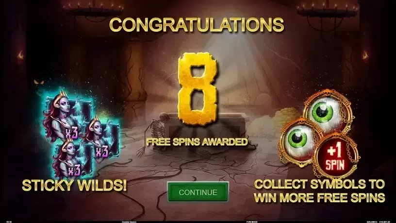 Zombie Queen slot screenshot 2