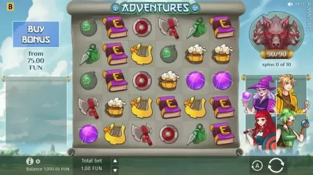 Adventures slot screenshot 1