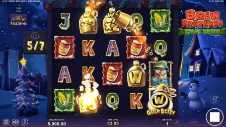Brew Brothers Xmas Brew slot screenshot 5