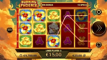 Burning Phoenix slot screenshot 2