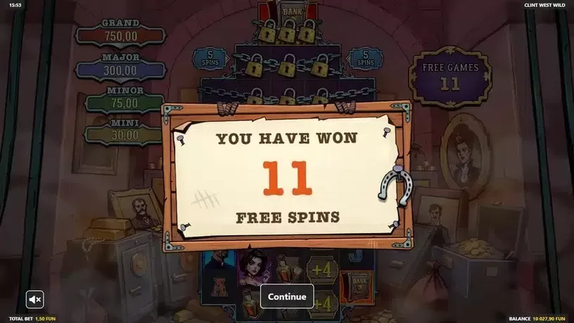 Clint WestWild slot screenshot 4