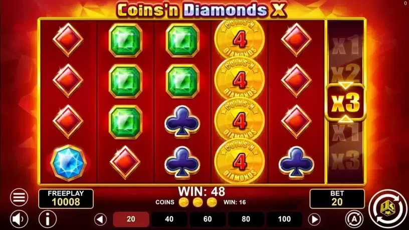 Coins'n Diamonds X slot screenshot 2
