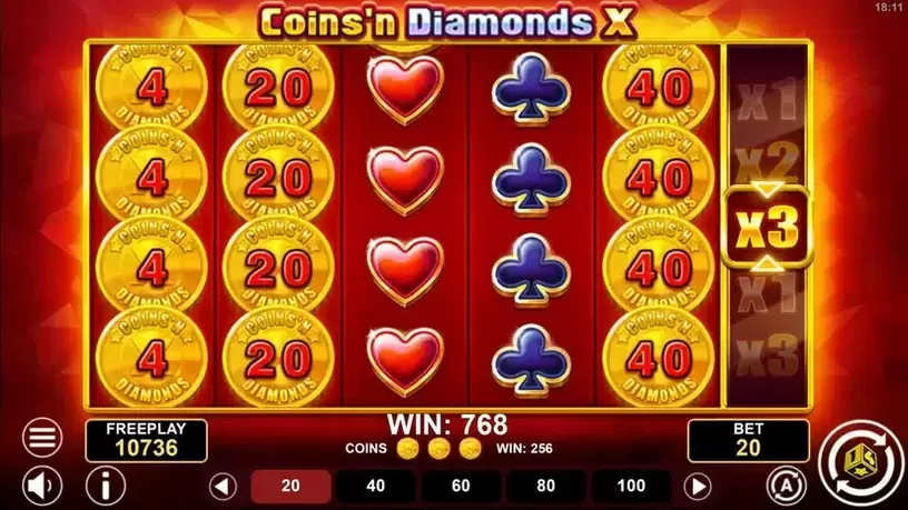 Coins'n Diamonds X slot screenshot 3