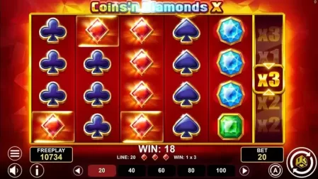 Coins'n Diamonds X slot screenshot 4
