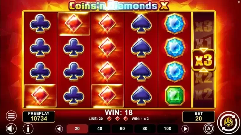 Coins'n Diamonds X slot screenshot 4