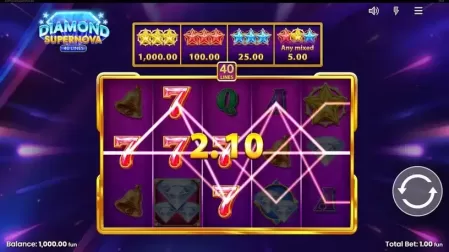 Diamond Supernova 100 slot screenshot 2