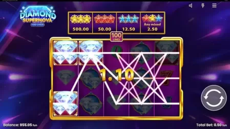 Diamond Supernova 100 slot screenshot 3