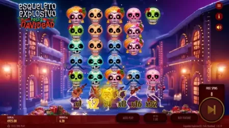 Esqueleto Explosivo Feliz Navidead slot screenshot 4