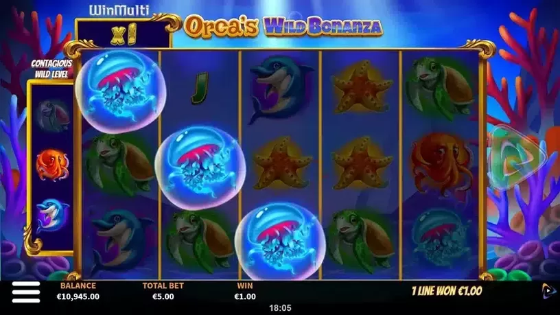 Orca's Wild Bonanza slot screenshot 2