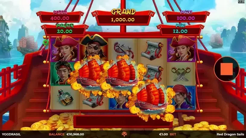 Red Dragon Sails slot screenshot 2