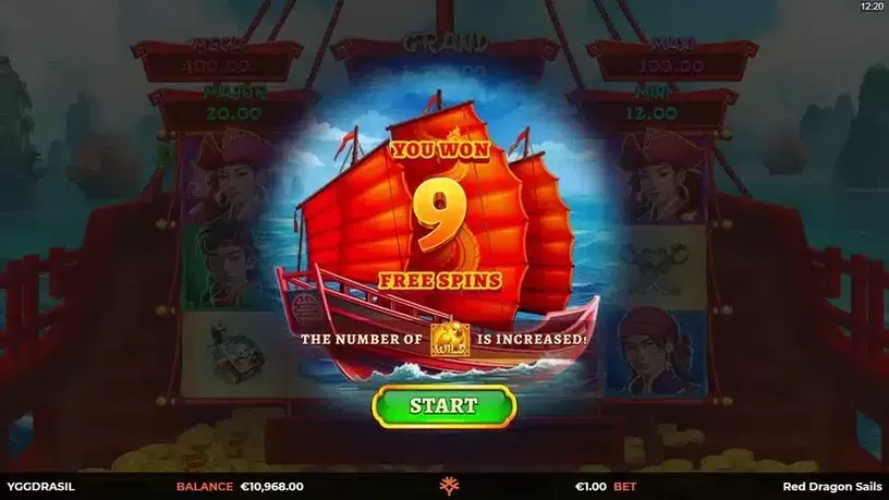 Red Dragon Sails slot screenshot 3