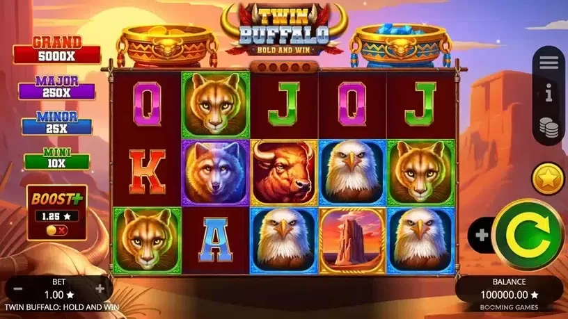 Twin Buffalo Hold & Win slot screenshot 1
