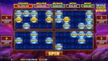 Wolf Gold 4 Pack slot screenshot 8