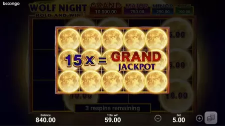 Wolf Night slot screenshot 2