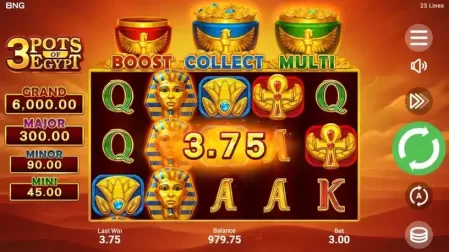 3 Pots of Egypt slot screenshot 2