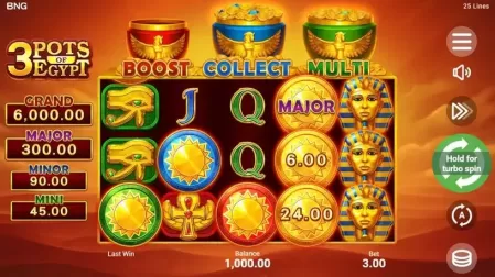 3 Pots of Egypt slot screenshot 1