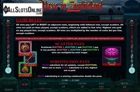 Screen2. Alaxe in Zombieland from Microgaming