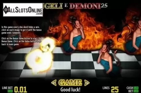 Paytable 3. Angeli e Demoni25 HD from World Match