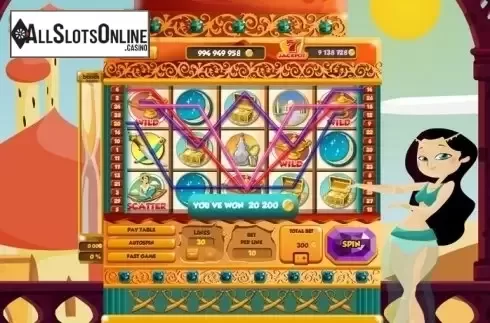 Win Screen. Arabian Nights (Red Rake) from Red Rake