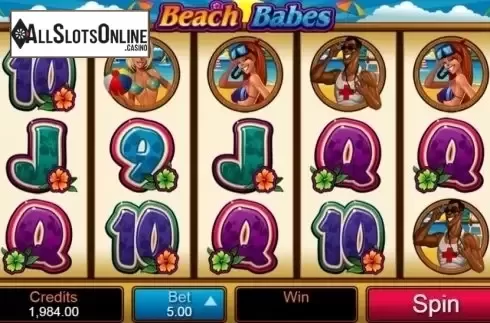 Reel screen. Beach Babes from Microgaming