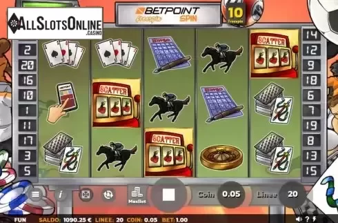 Free Spins screen