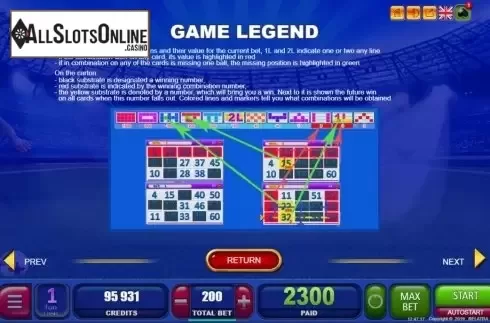 Game Rules 1. Bingo Soccer from Belatra Games