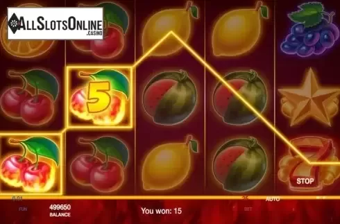 Win Screen 1. Blazing Fruits from InBet Games