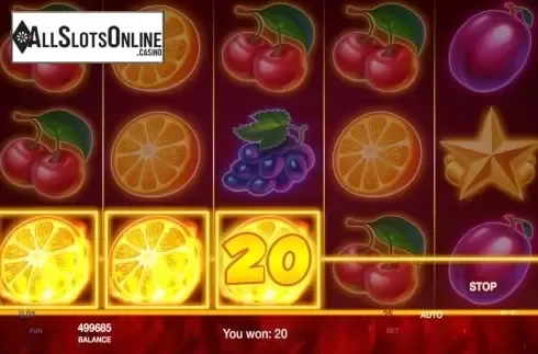Win Screen 2. Blazing Fruits from InBet Games