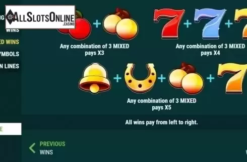 Paytable 3. Cherry 7 from Slot Factory
