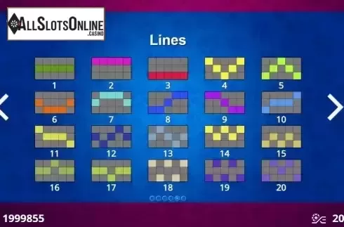 Paylines screen