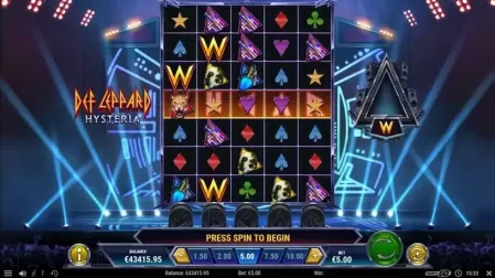 Def Leppard Hysteria slot screenshot 1