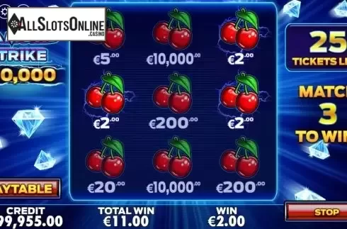 Win Screen 2. Diamond Strike Scratchcard from Pragmatic Play