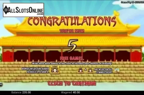 Won free spin. Dynasty Empire from TOP TREND GAMING
