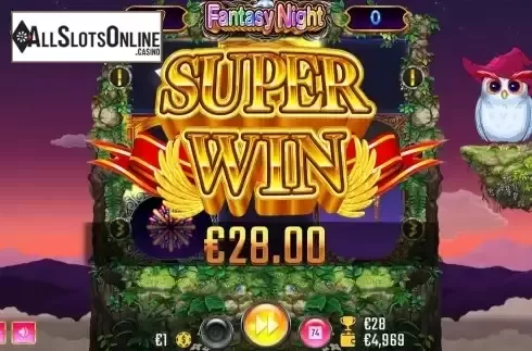 Super Win screen
