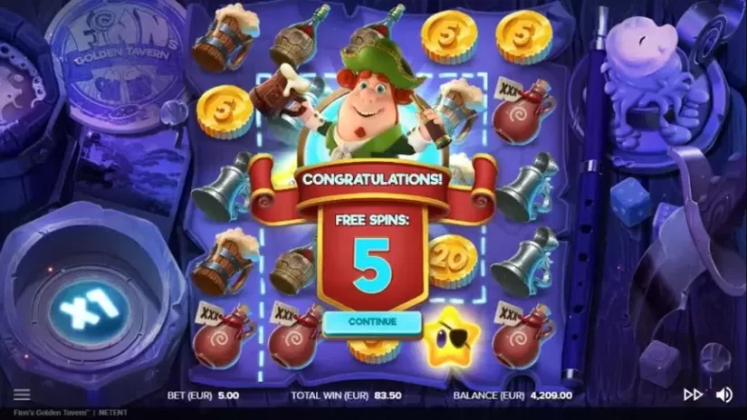 Finn’s Golden Tavern slot screenshot 4