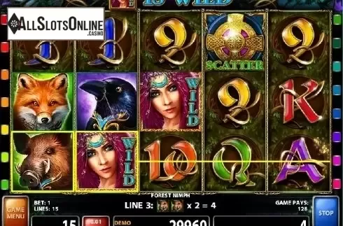 Screen 2. Forest Nymph from Casino Technology