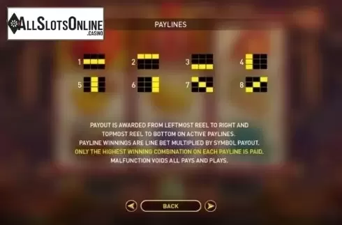 Paylines. Fortune Hong Bao from GamePlay
