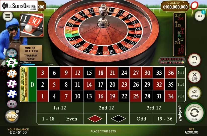iPad. Frankie Dettori's Jackpot Roulette from Playtech