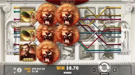 Glorious Rome slot screenshot 4