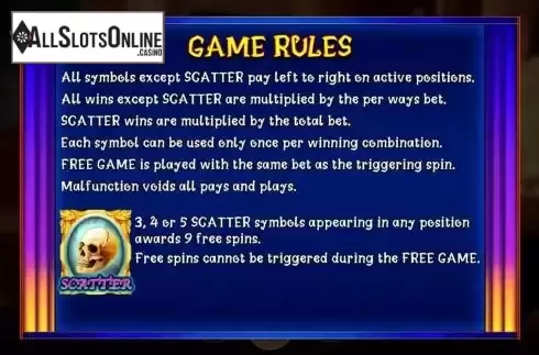 Game Rules screen